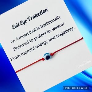 Evil Eye Protection Wax Cord Bracelet
